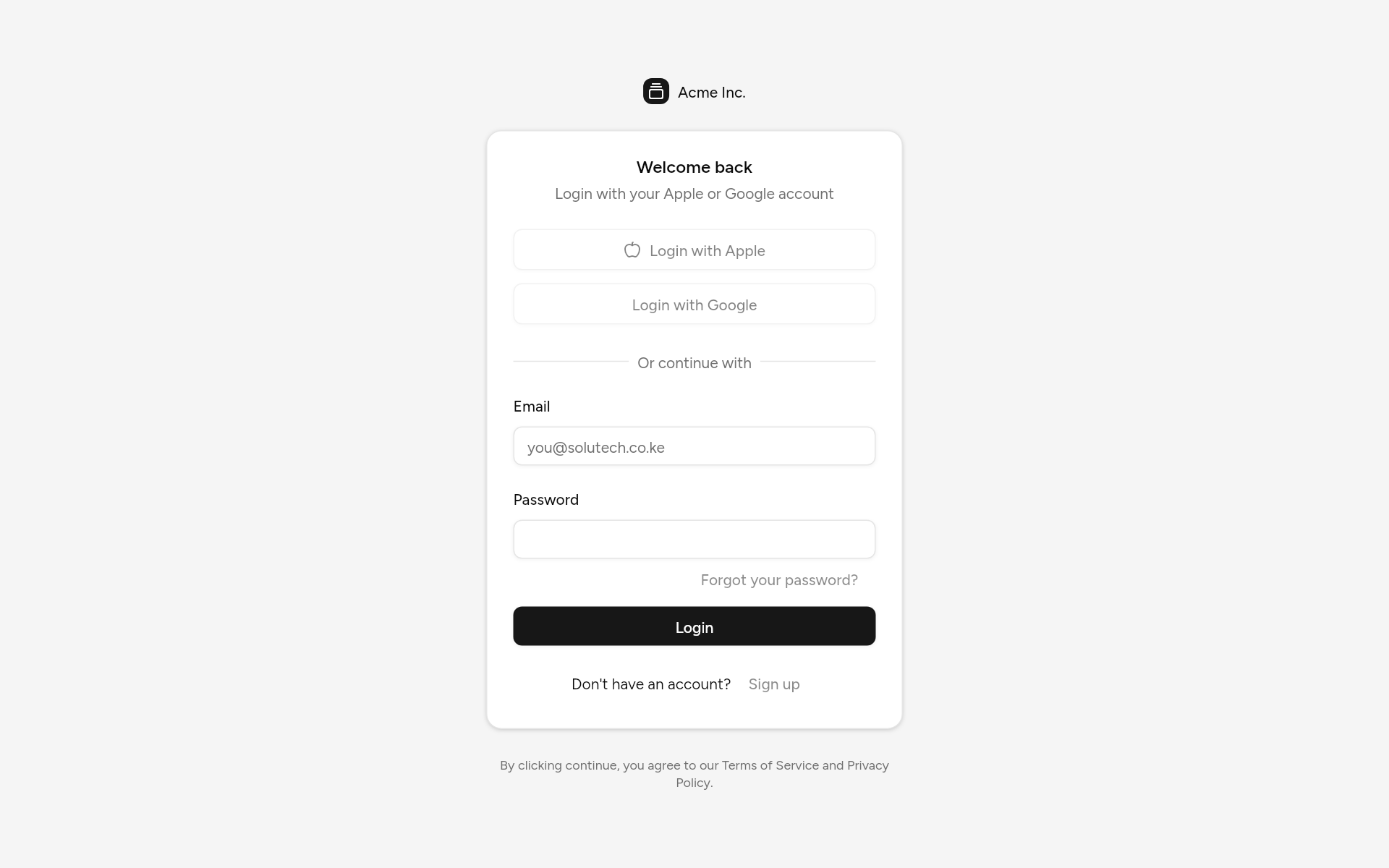 login-03, as it looks in an app