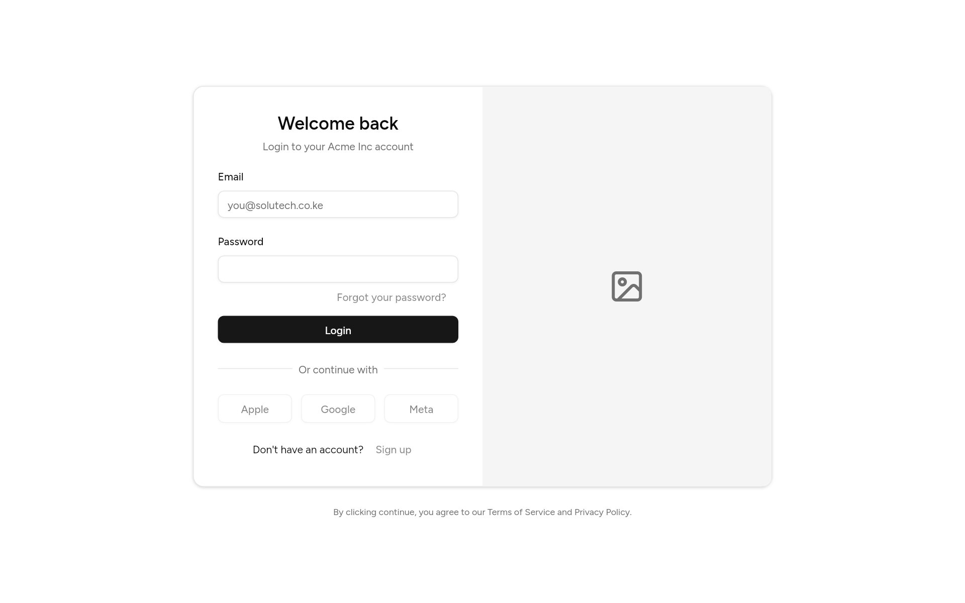 login-04, as it looks in an app