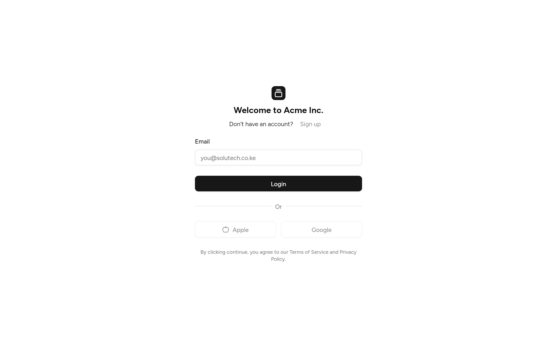 login-05, as it looks in an app