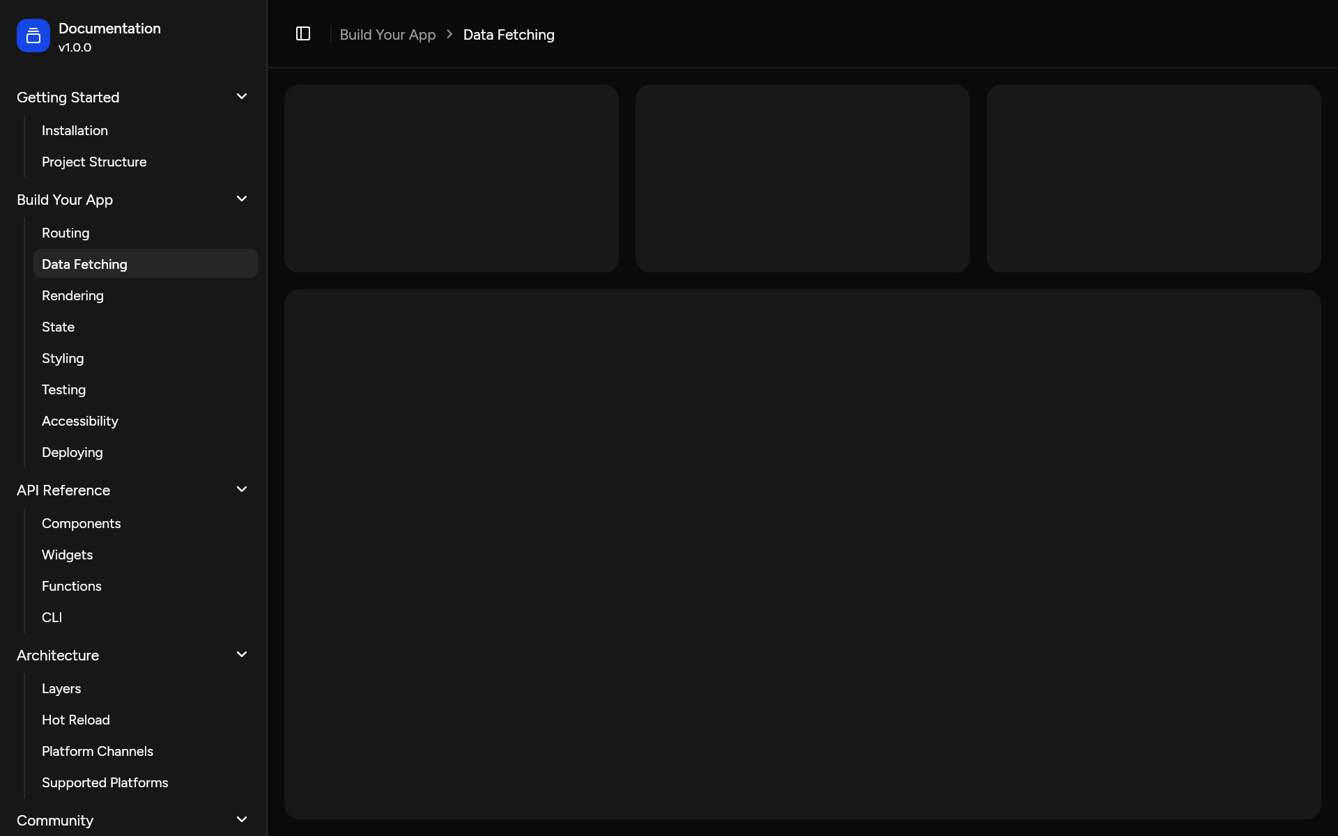 sidebar-03, as it looks in an app, dark