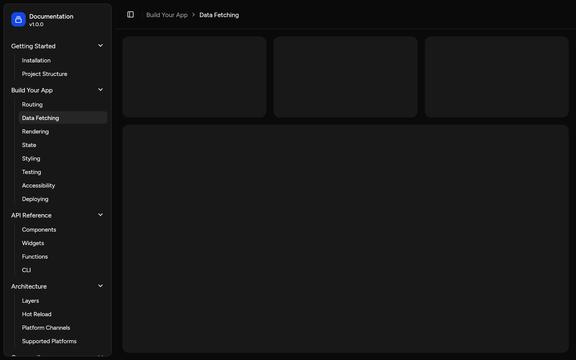 sidebar-04, as it looks in an app, dark