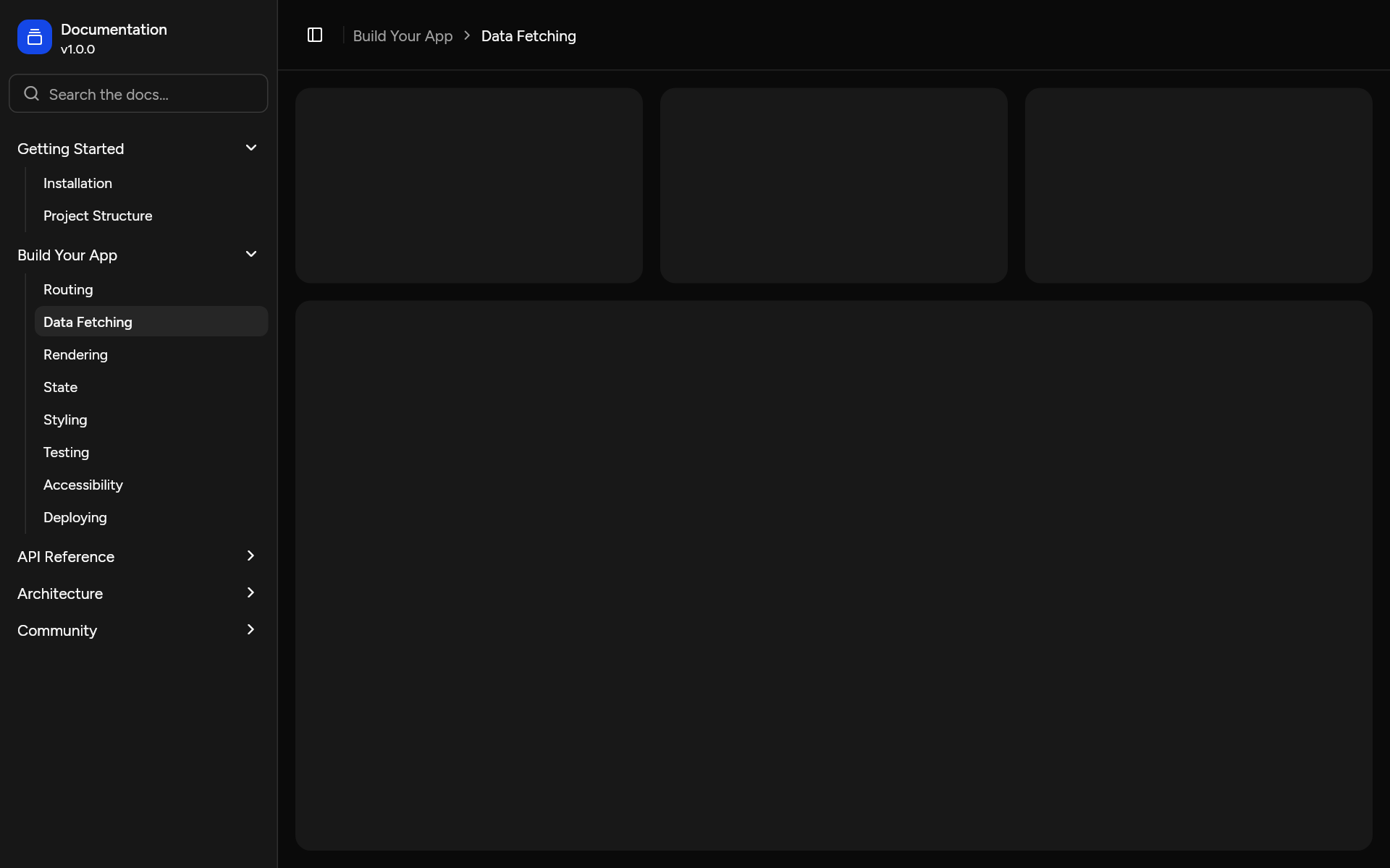 sidebar-05, as it looks in an app, dark