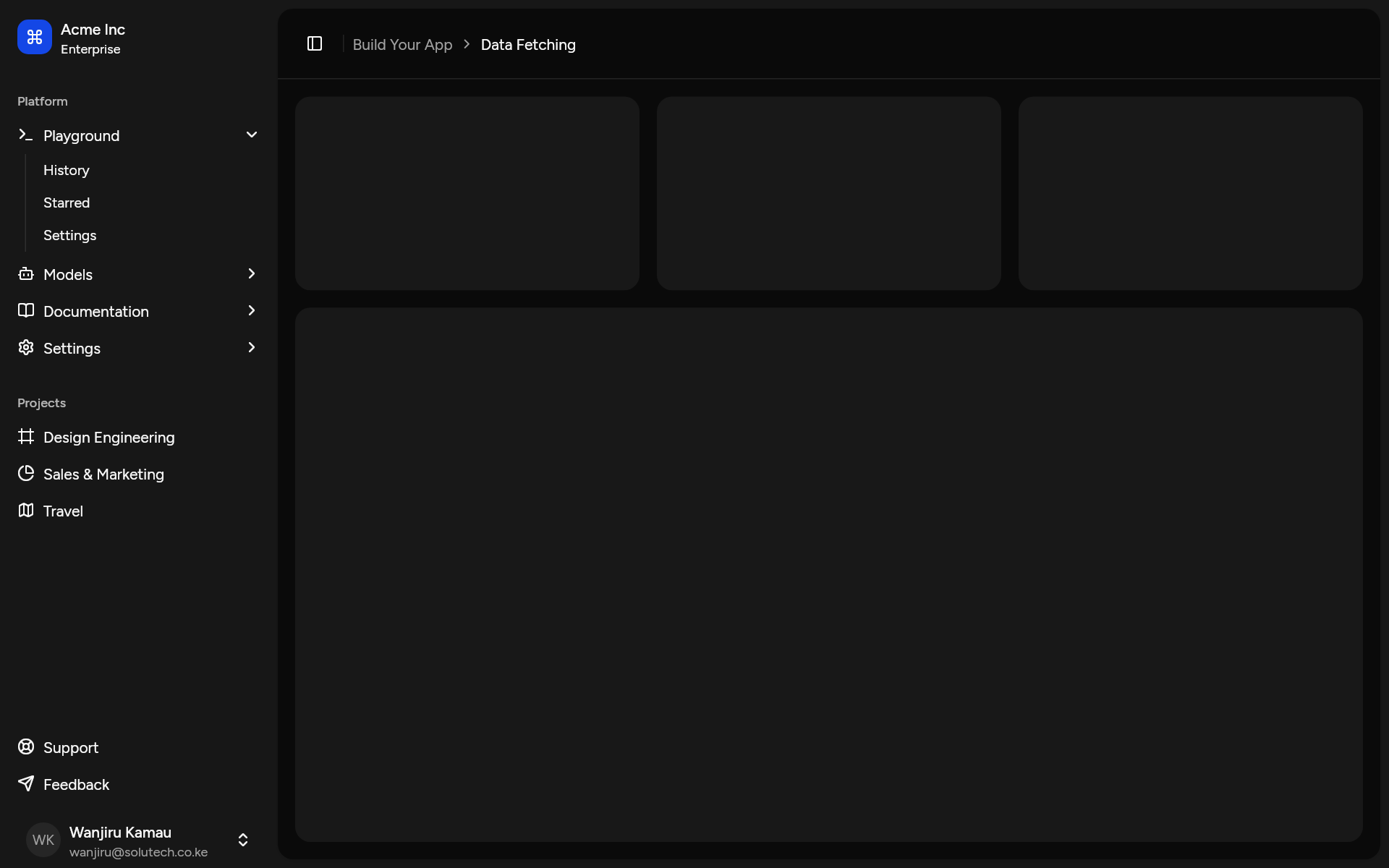 sidebar-08, as it looks in an app, dark
