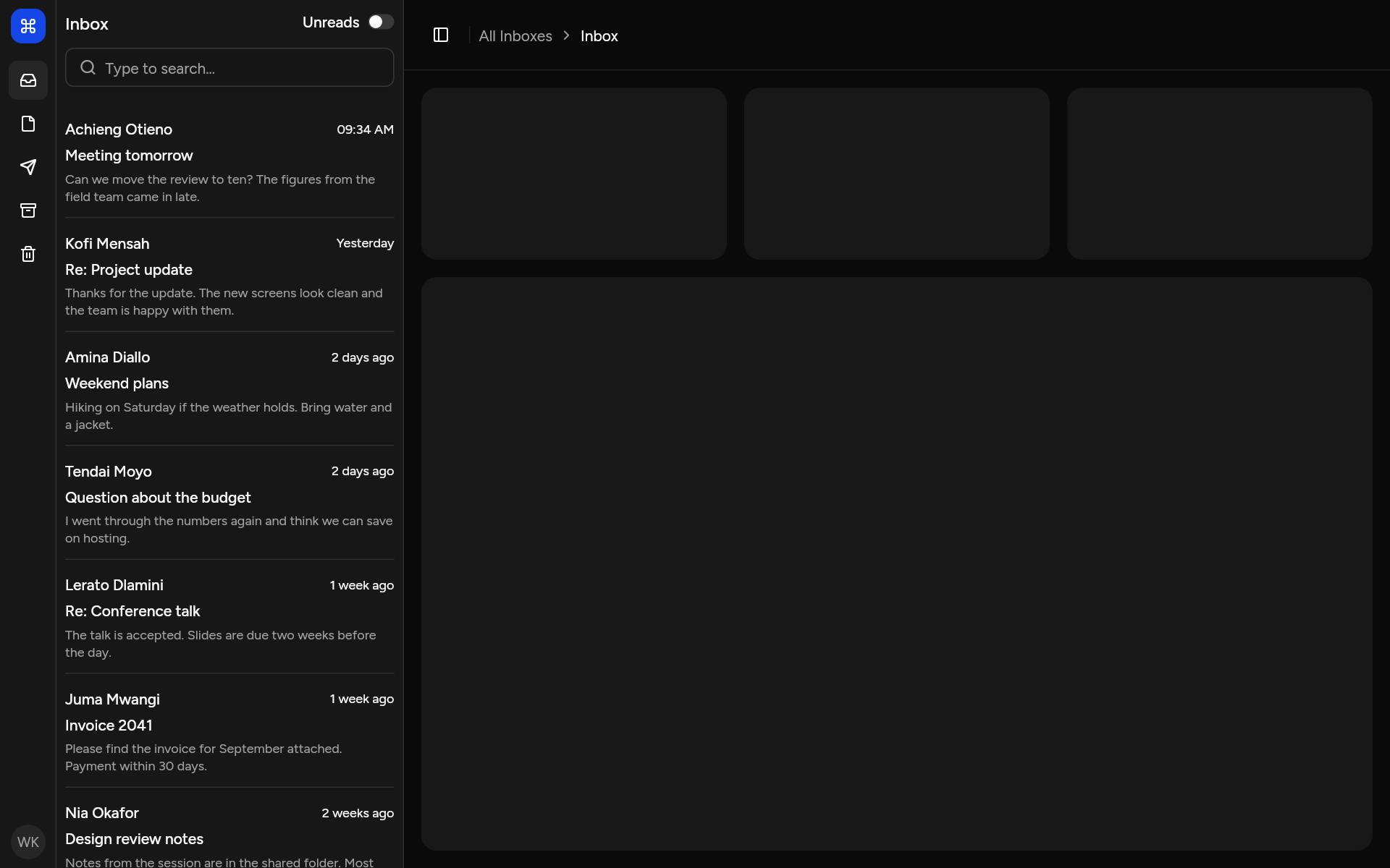 sidebar-09, as it looks in an app, dark