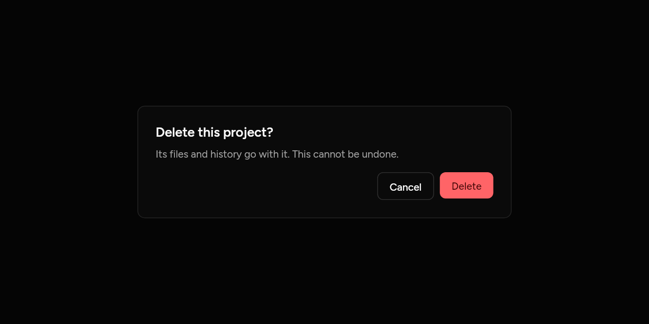 Destructive, as it looks in an app, dark