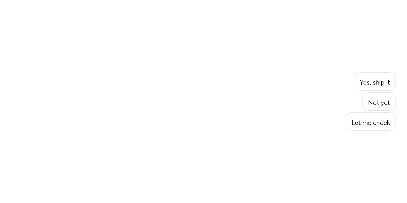 Suggested replies, as it looks in an app