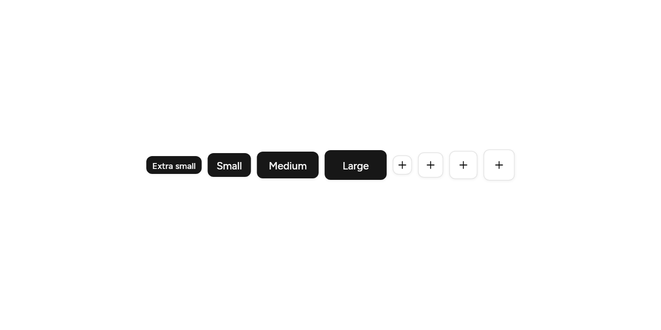 Sizes, as it looks in an app