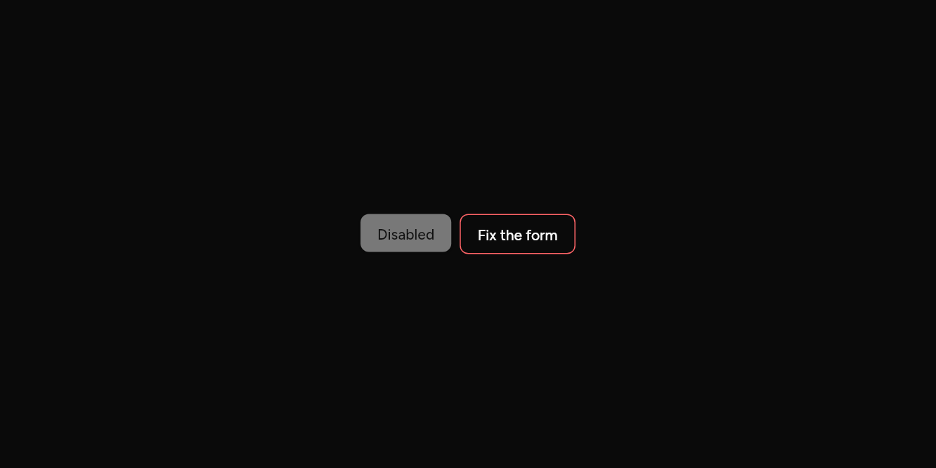Disabled and wrong, as it looks in an app, dark