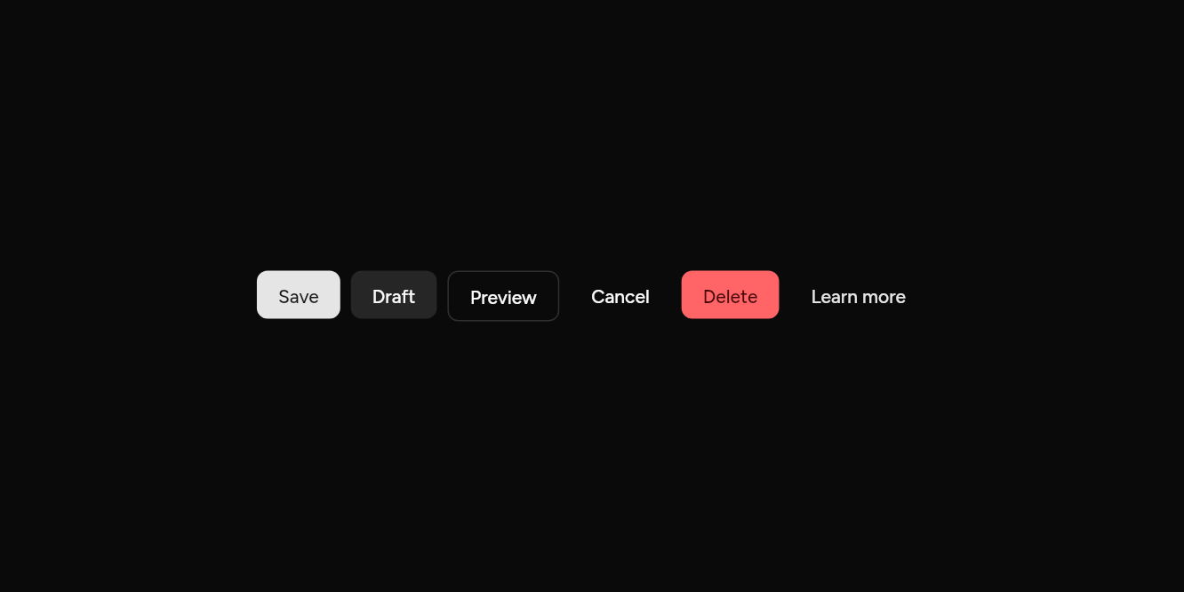 Variants, as it looks in an app, dark