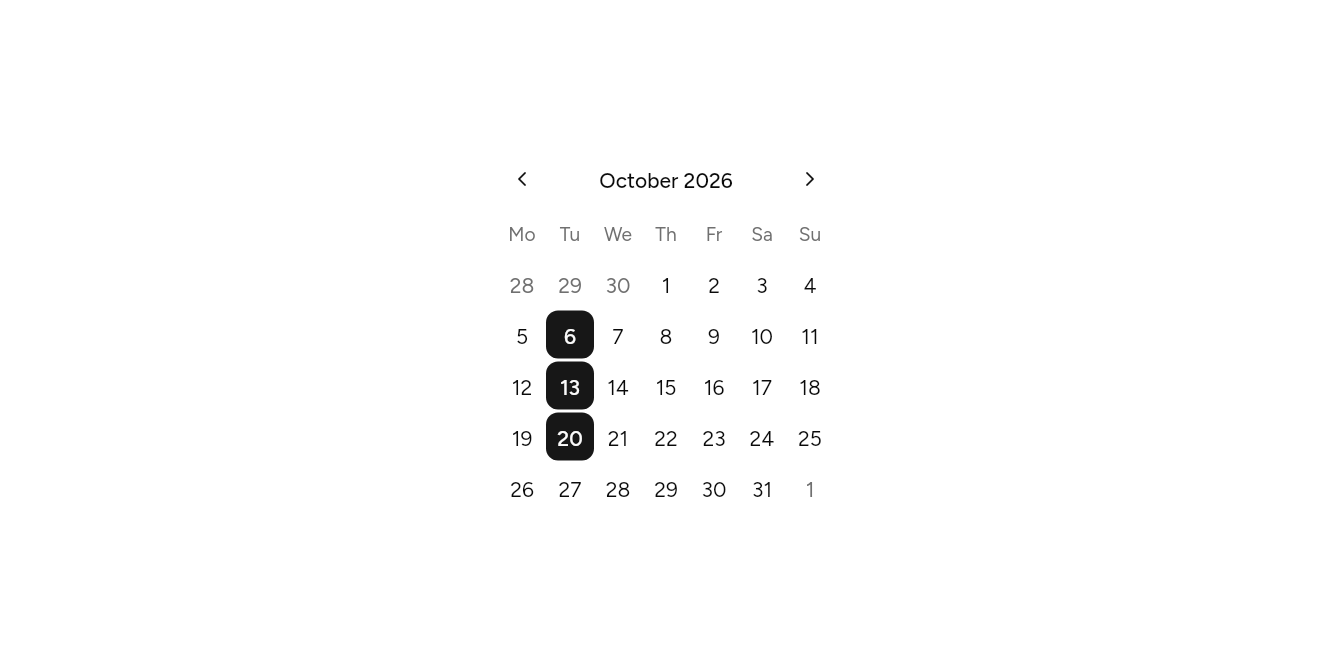 Several days, as it looks in an app