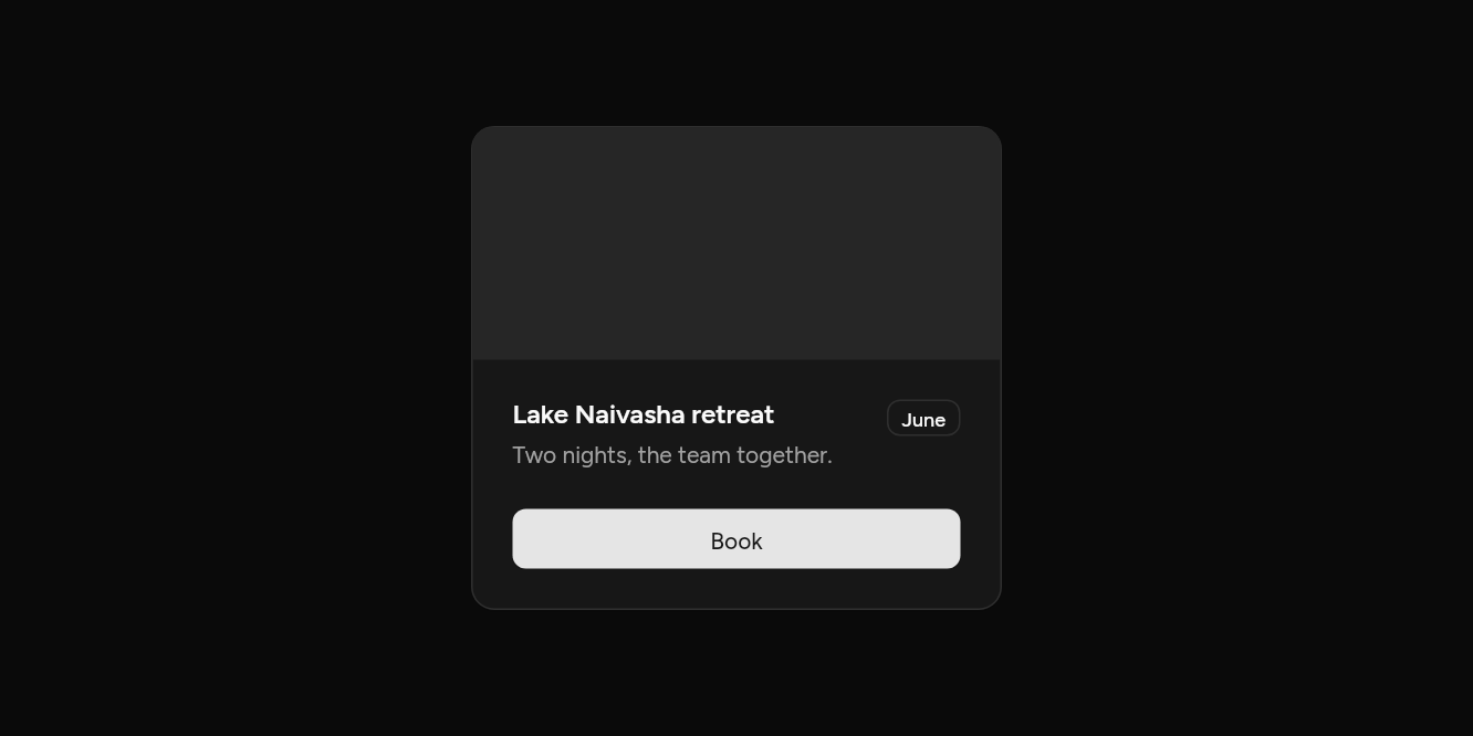 With a picture, as it looks in an app, dark