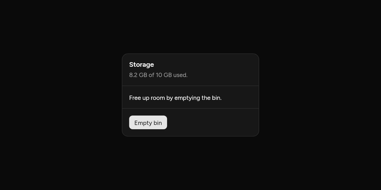 Small, with borders, as it looks in an app, dark