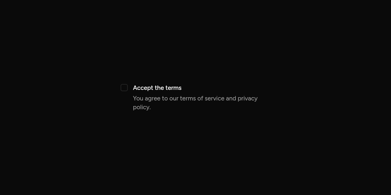 With a description, as it looks in an app, dark