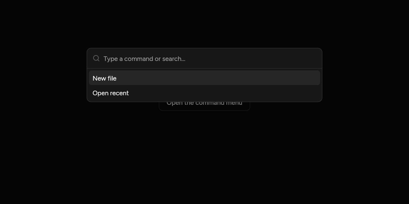 In a dialog, as it looks in an app, dark