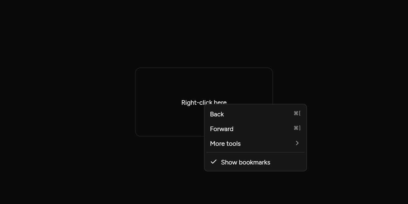 With checks and a submenu, as it looks in an app, dark