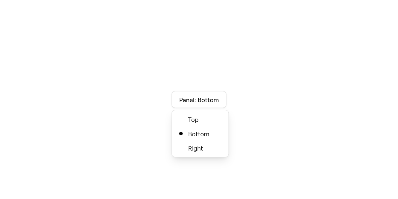 Radio items, as it looks in an app