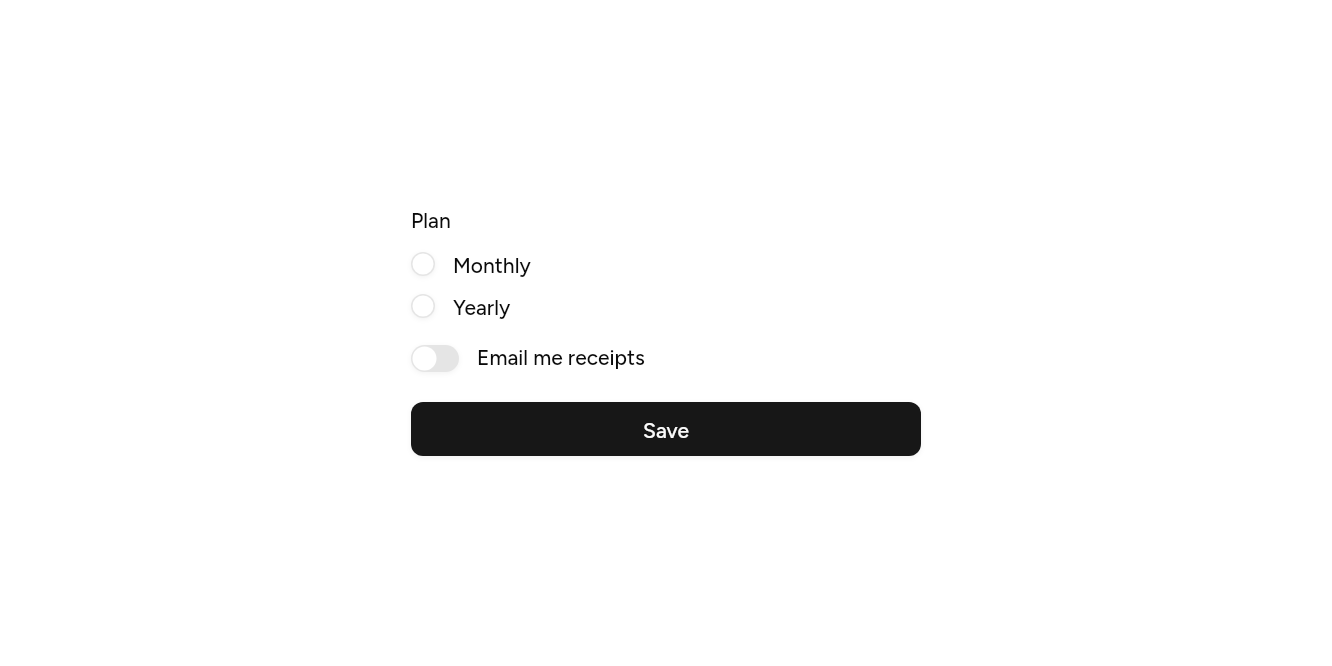 Choices, as it looks in an app