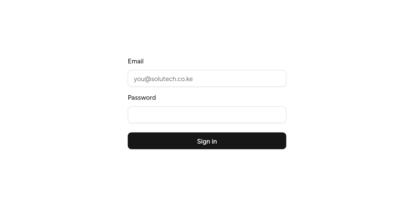 Sign in, as it looks in an app
