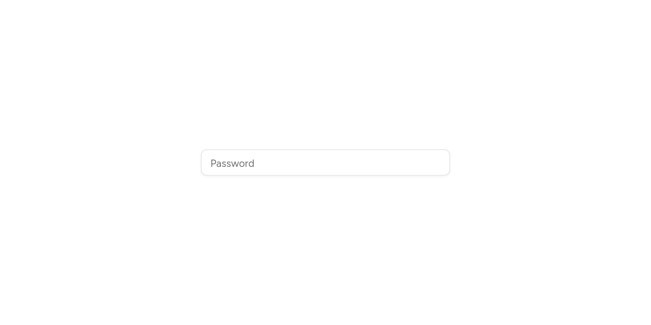 Password, as it looks in an app