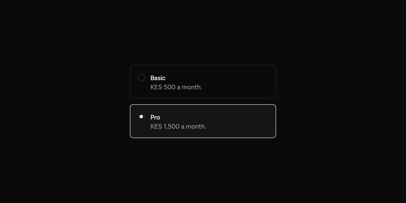 As cards, as it looks in an app, dark