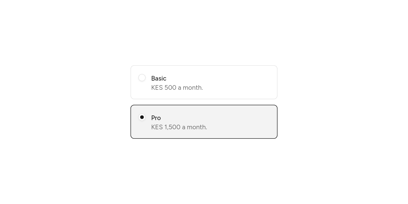 As cards, as it looks in an app