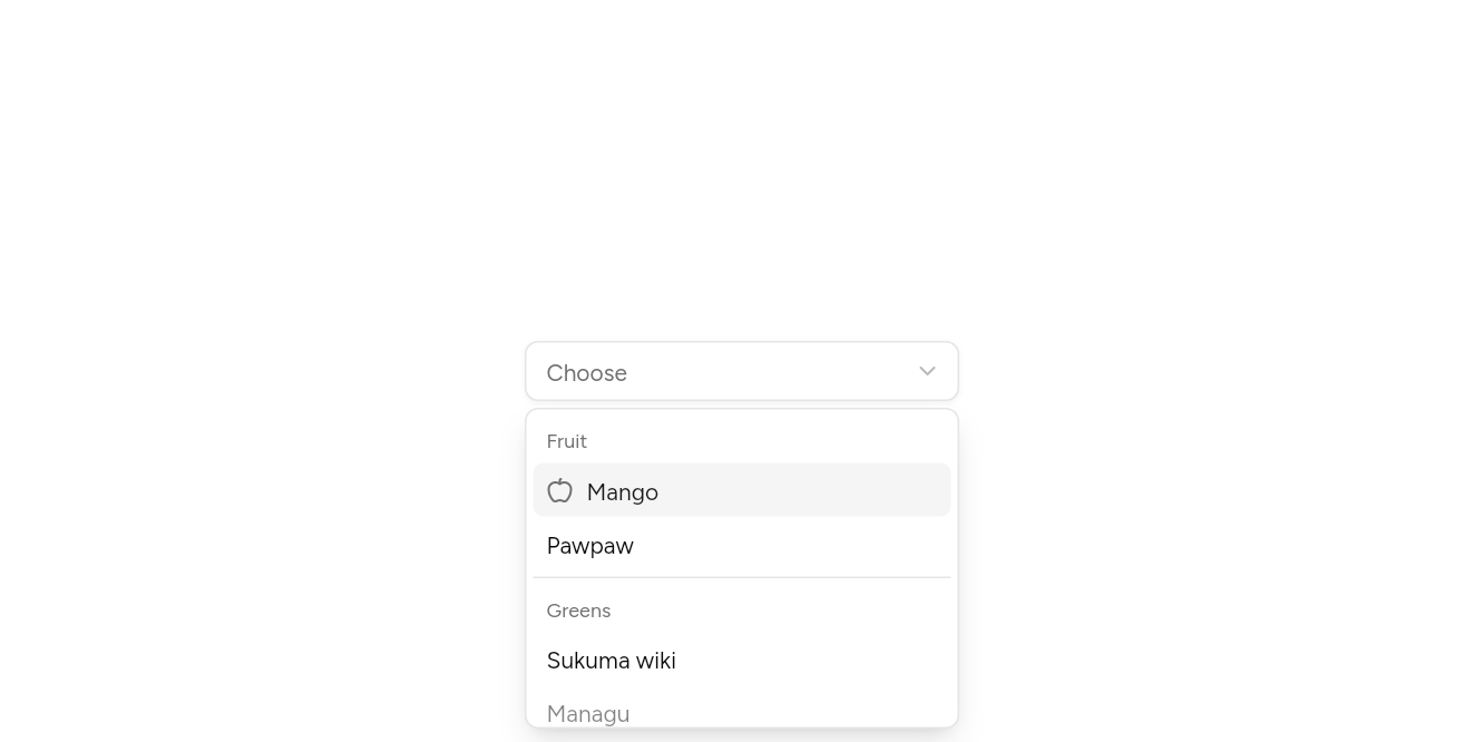 Groups and icons, as it looks in an app
