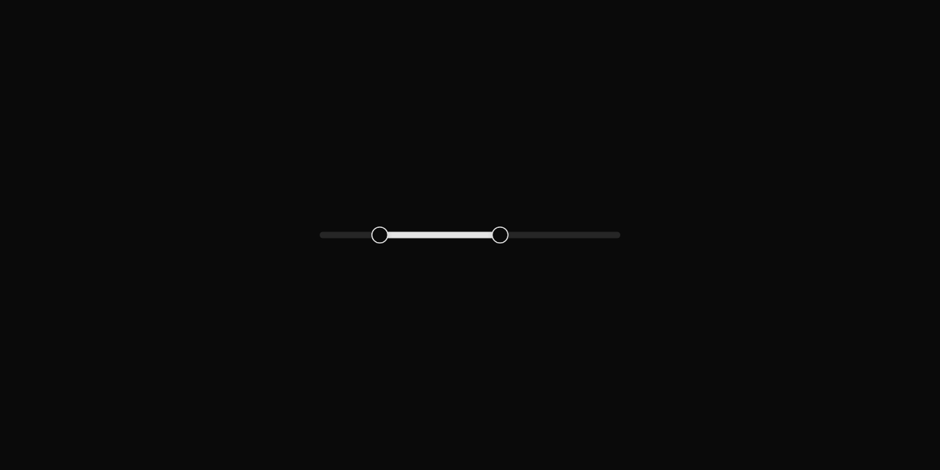 A range, as it looks in an app, dark