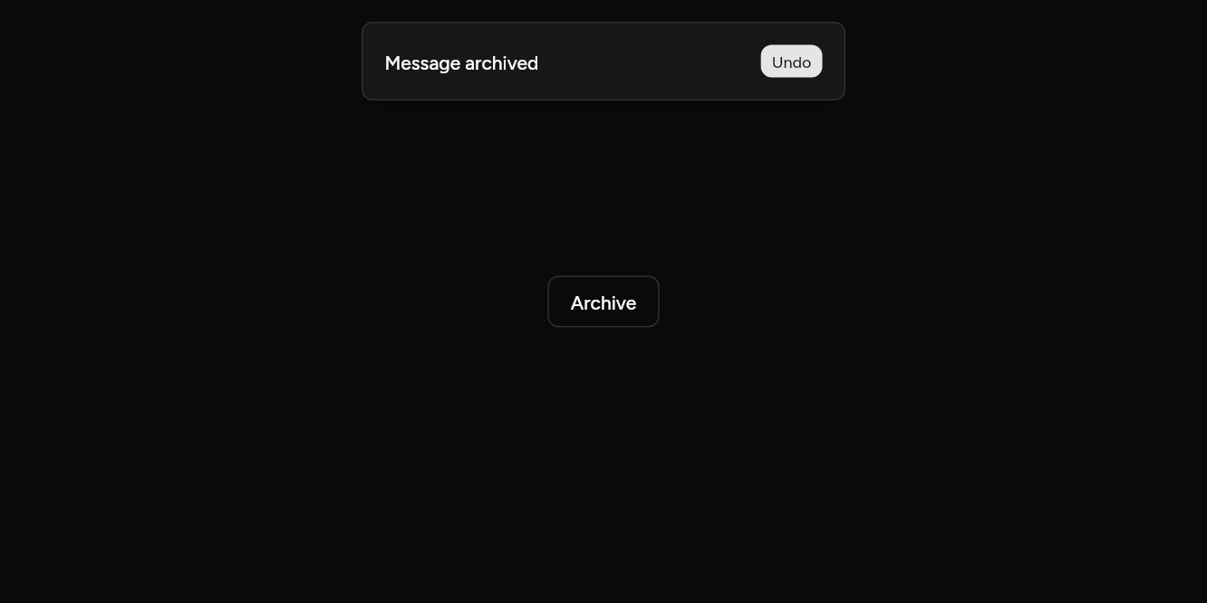 With an action, as it looks in an app, dark
