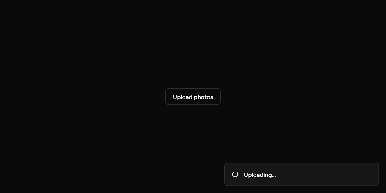 Following work, as it looks in an app, dark