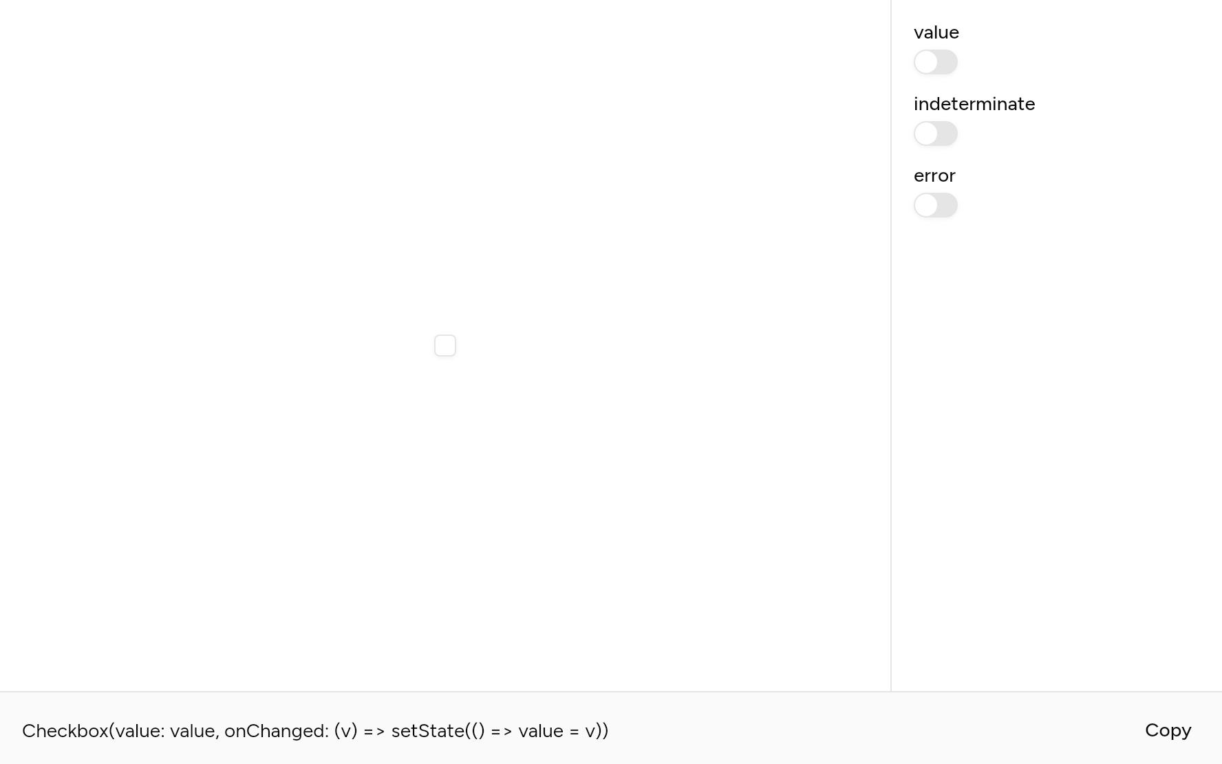 Checkbox with controls, as it looks in an app