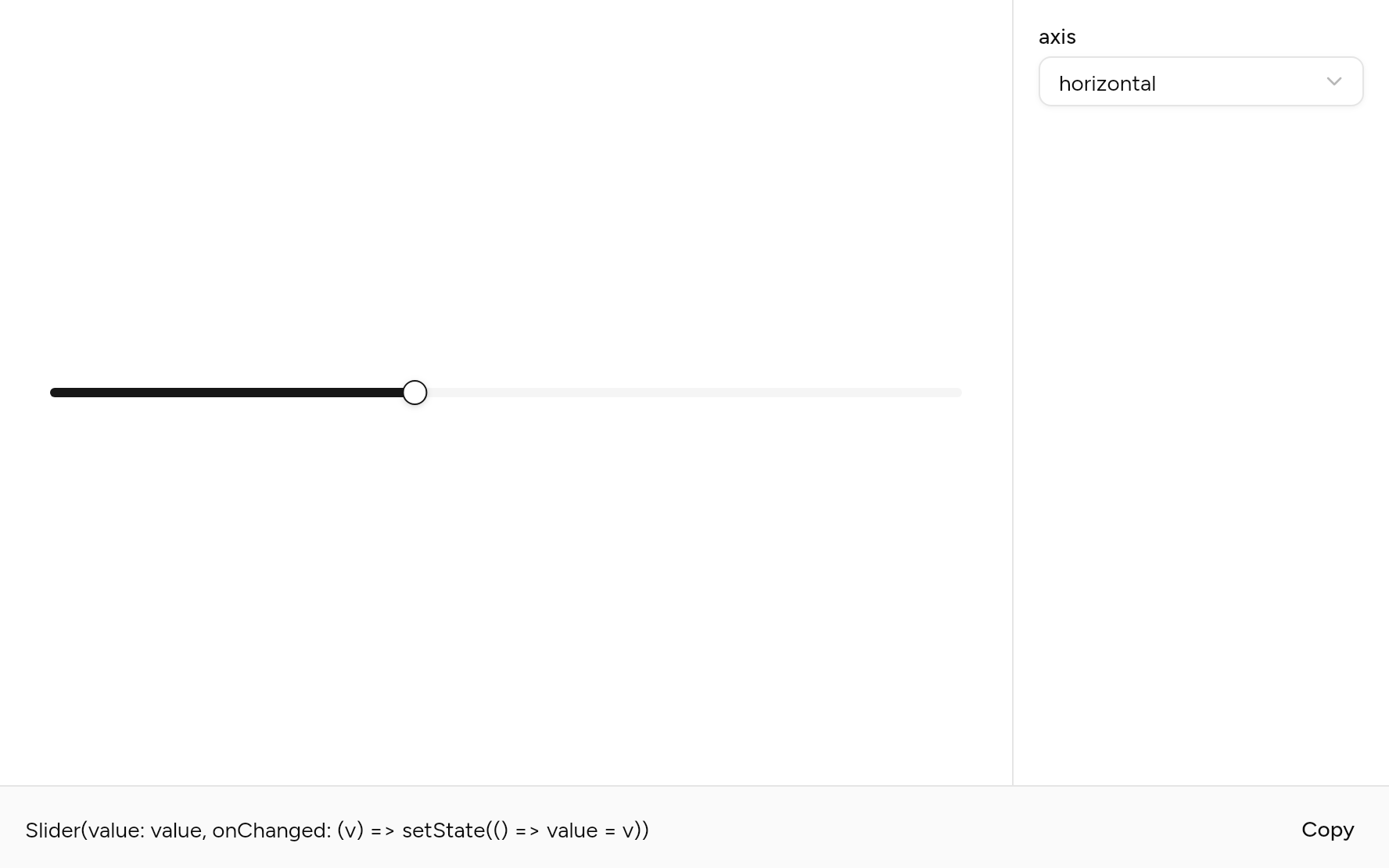 Slider with controls, as it looks in an app
