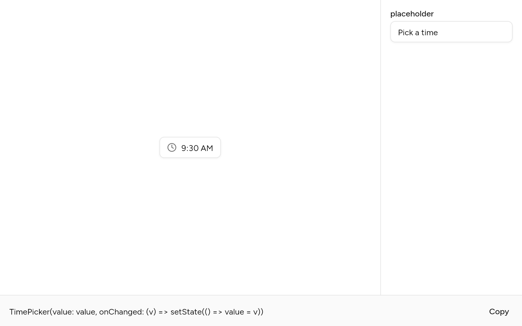 Time Picker with controls, as it looks in an app