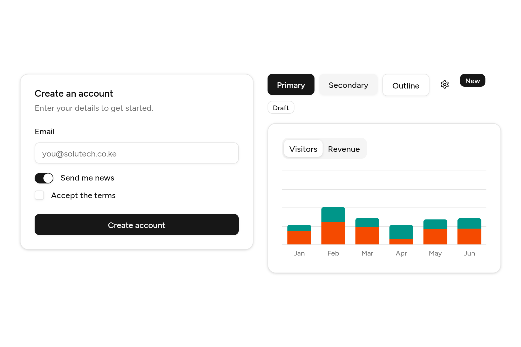 Components in the standard theme